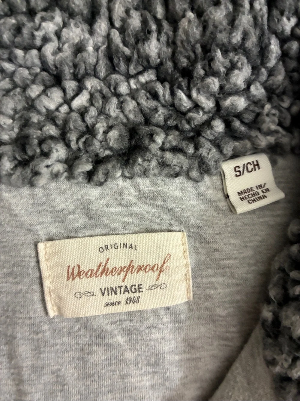 Weatherproof Vintage Women’s Sherpa Quarter Zip Fleece Pullover Pockets Gray S